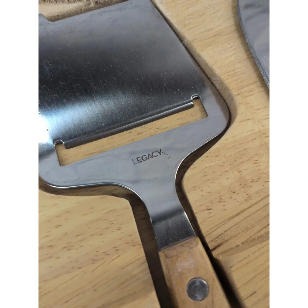 WOODEN🧀Sourdough Cheese Sausage Cutting Board‎ Sliding Legacy Knives Portable